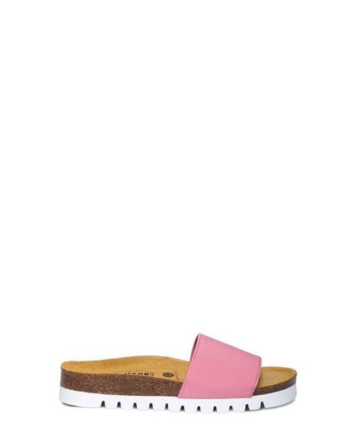 Plakton Pink Solid Slide Sandal