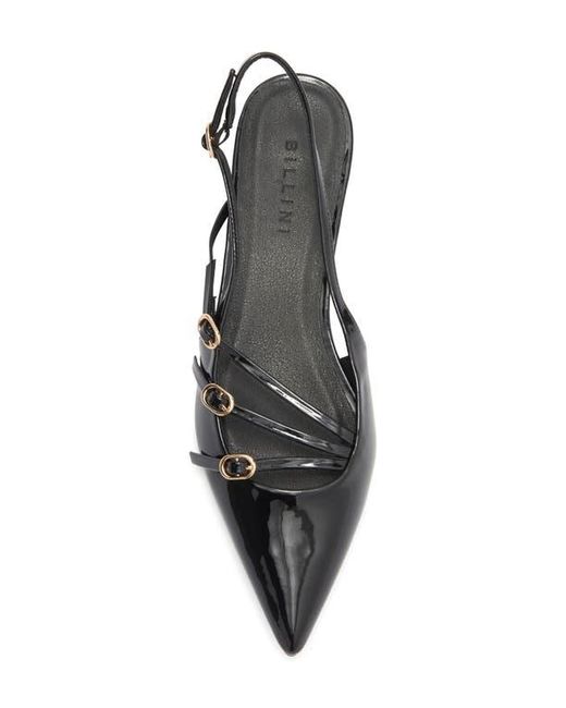 Billini Black Hettie Pointed Toe Slingback Flat