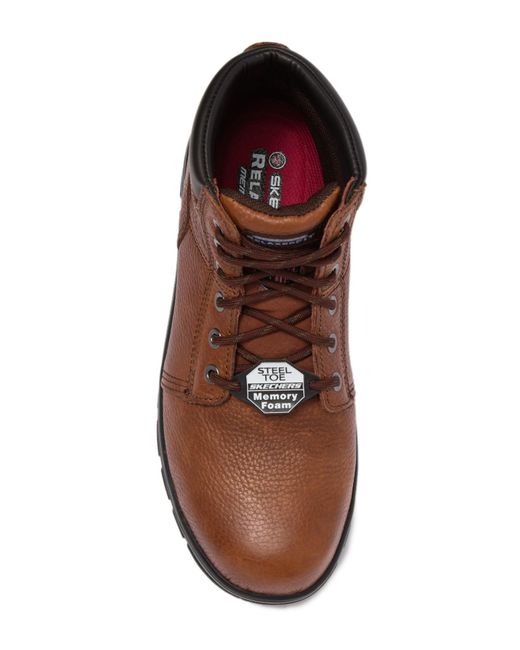 Mens Brown Workshire Relaxed Fit Oil Resistant Leather Lug Boot