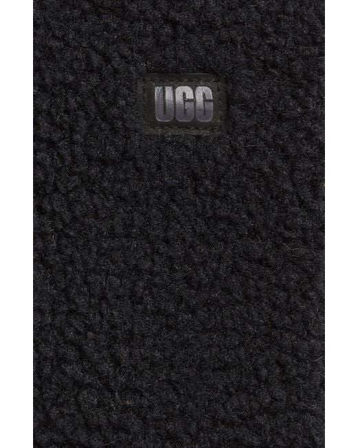 Ugg Black Uggfluff Scalloped Mittens