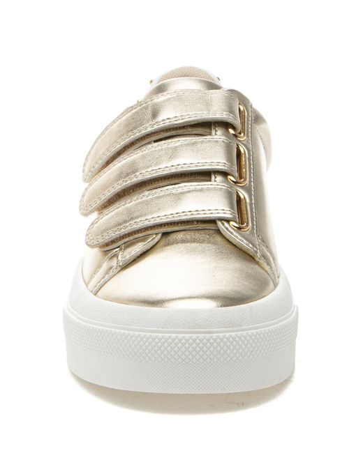 J/Slides White Gennie Studded Platform Sneaker