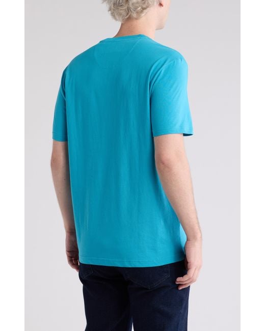 Original Penguin Blue Cotton Jersey Chest Pocket T-shirt for men