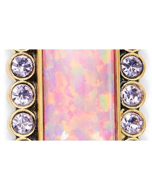 Kurt Geiger Pink Rectangular Stud Earrings