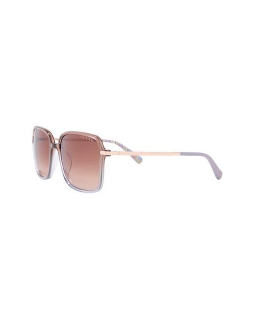 Ted Baker Pink 57Mm Gradient Square Sunglasses