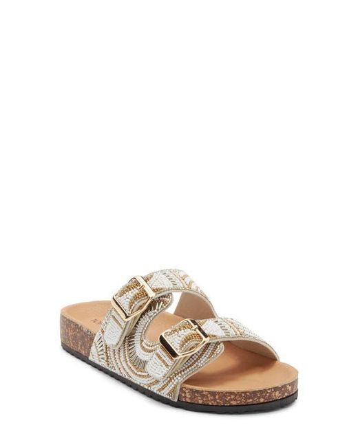 Top Moda Metallic Spring Slide Sandal
