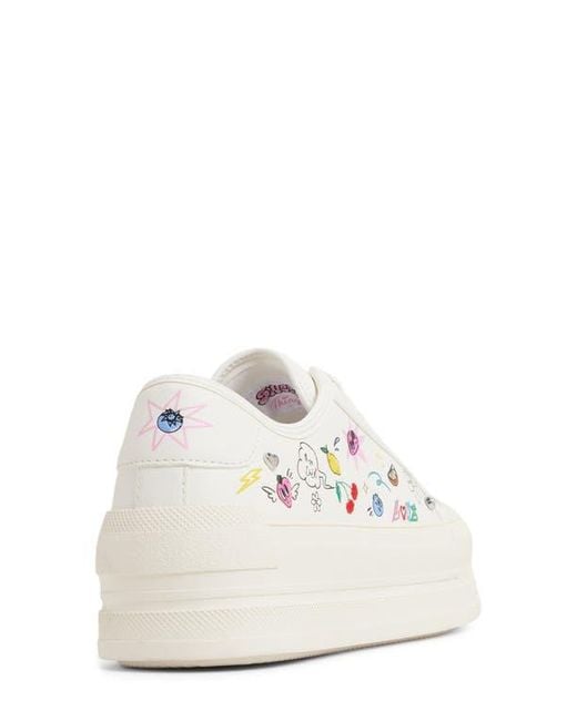 ALDO White Rayes Embroidered Platform Sneaker