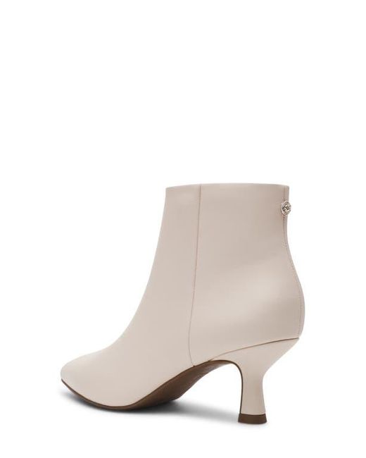 Anne Klein White Francesca Kitten Heel Bootie