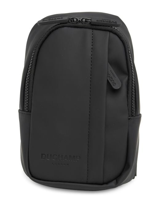 Duchamp Black Rubberized Sling Bag