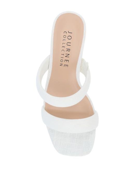 Journee Collection Natural Aniko Double Strap Sandal