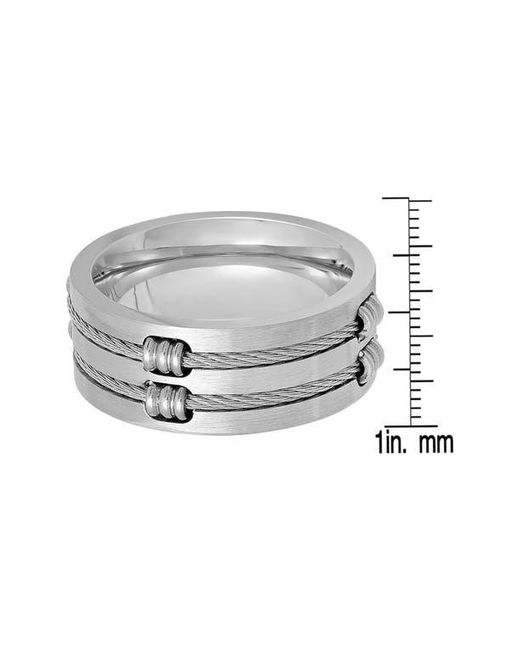 Steeltime Metallic Wire Inlay Ring for men