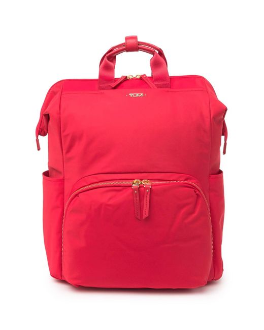 Tumi Red Isabelle Framed Backpack