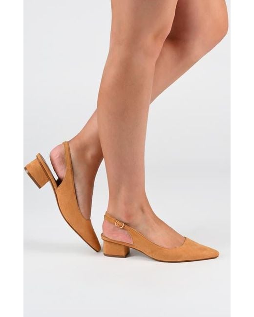 Journee Collection Metallic Sylvia Slingback Pump