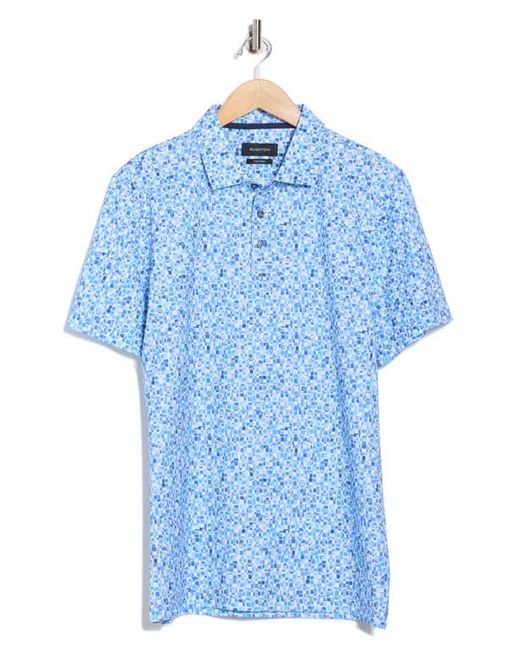 Bugatchi Blue Victor Short Sleeve 8-Way Stretch Ooohcotton Knit Polo for men