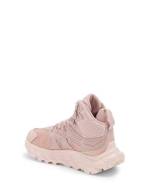 Hoka One One Pink Waterproof Leather Hiking Shoes