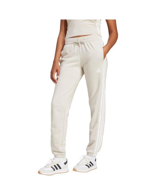 Adidas Natural 3-Stripes Fleece Sweatpants
