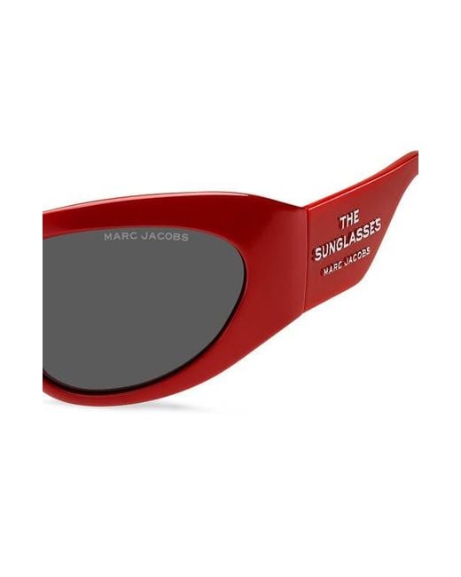 Marc Jacobs Red 62Mm Rectangular Sunglasses