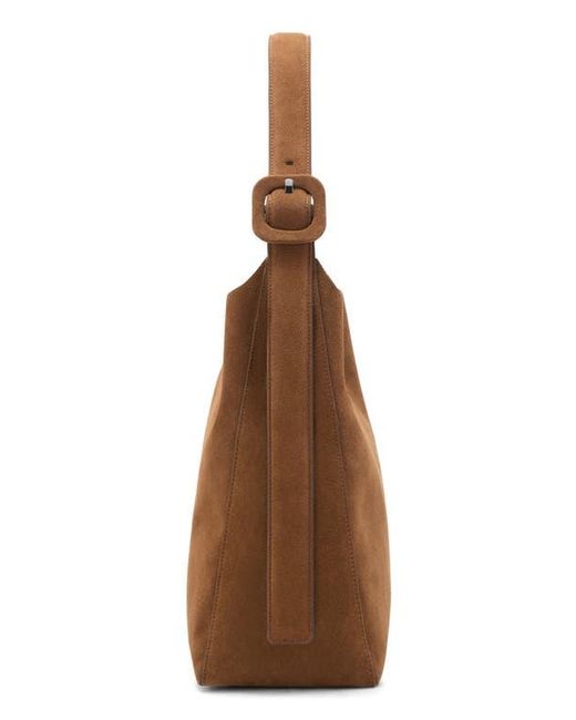 Mango Brown Large Suede Shopper Bag