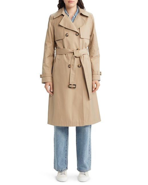 Sam Edelman Natural Water Resist Double Breasted Trench Coat At Nordstrom
