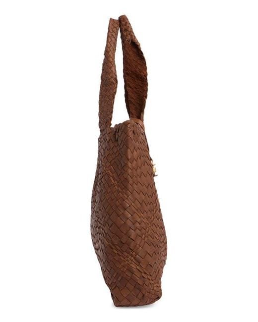 Sam Edelman Brown Large Priya Woven Leather Tote