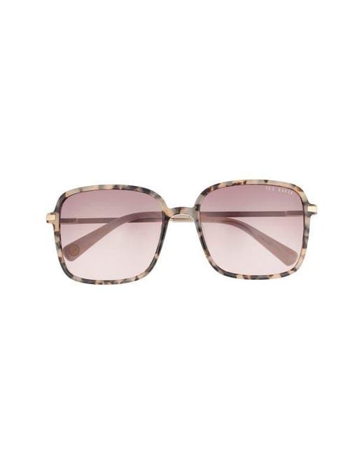 Ted Baker Pink 57Mm Gradient Square Sunglasses