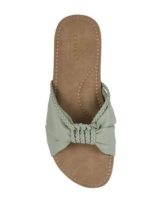 White Mountain Green Fasha Slide Sandal