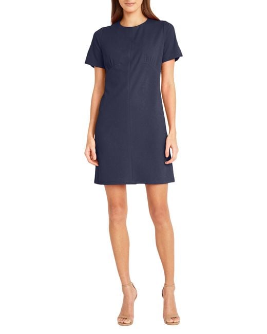 DONNA MORGAN FOR MAGGY Blue Seamed Shift Dress