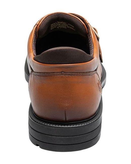 Nunn Bush Brown Kore Ez Hero Plain Toe Monk Shoe for men