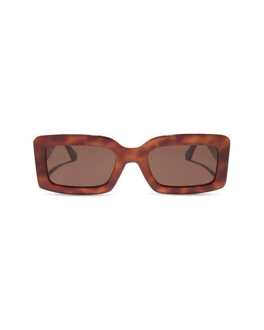 DIFF Brown Katie 52Mm Gradient Rectangle Sunglasses