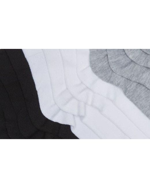 Memoi Gray 6-pack Comfort Cuff Anklet Socks