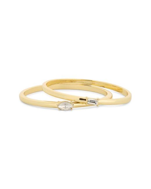 Nordstrom Rack Metallic Set Of 2 Cubic Zirconia Bangle Bracelets