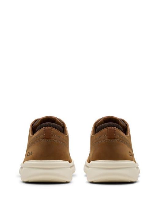 Clarks Brown Bradley Plain Toe Leather Shoes for men