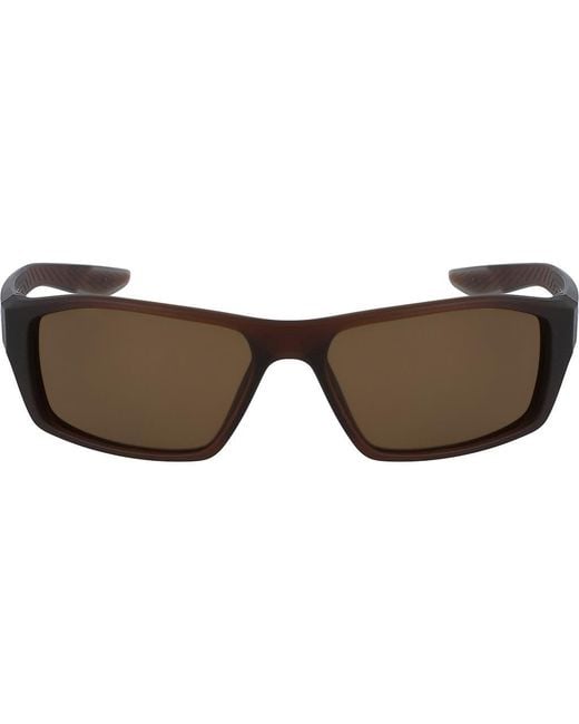 Nike Brown 59Mm Brazen Shadow Rectangle Sunglasses