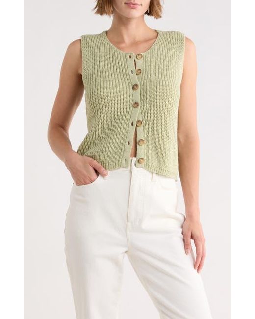 Blu Pepper Natural Button-Up Sweater Tank