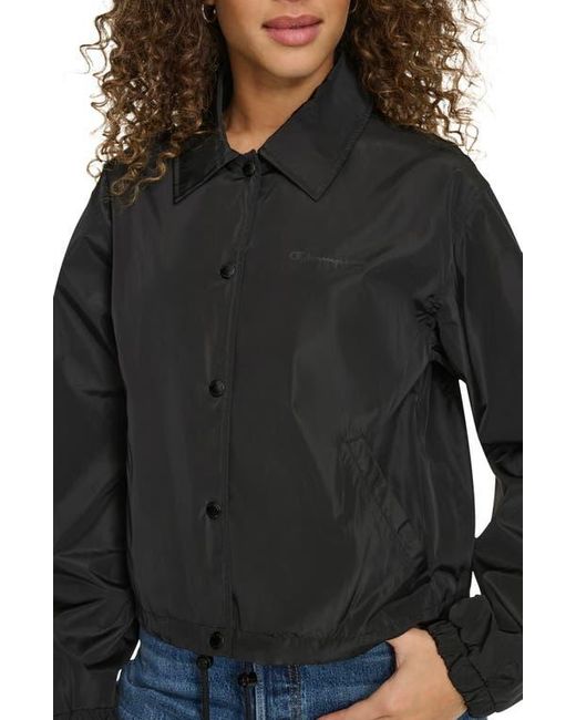Champion Black Cropped Coached Jacket