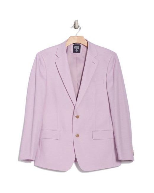 Original Penguin Purple Solid Notch Lapel Blazer for men