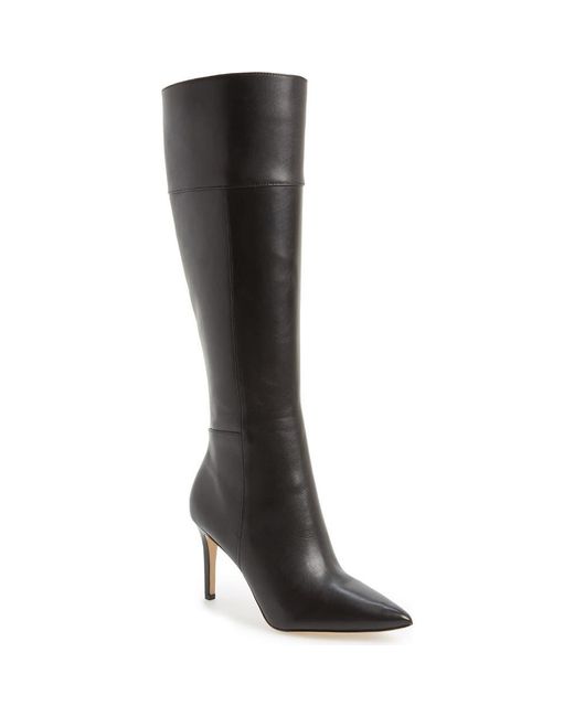 Via Spiga Black 'Carmina' Pointy Toe Boot