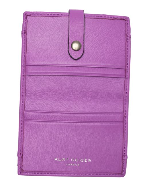 Kurt Geiger Purple Leather Cardholder