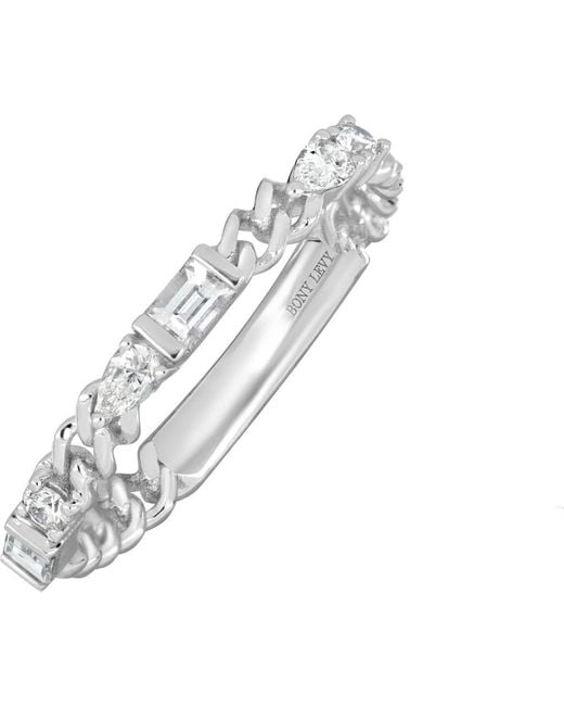 Bony Levy White Maya Diamond Stacking Ring