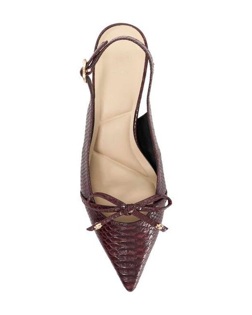 Dune Brown Cassie Pointed Toe Slingback Pump