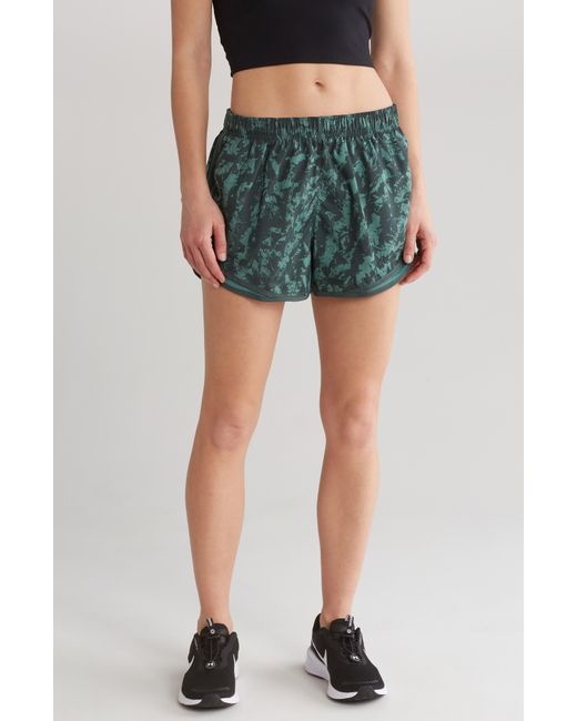 Nike Green Printed Dri-fit Running Shorts