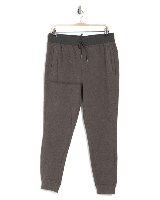 90 Degrees Gray Textured Joggers W/ Elasticized Waistband for men