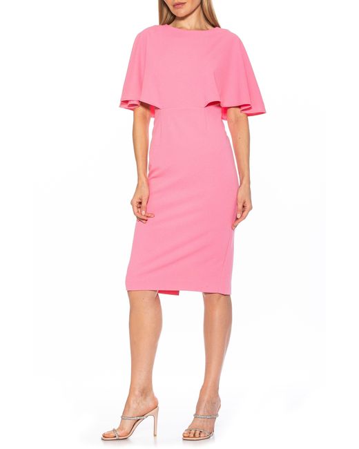 Alexia Admor Riley Flutter Sleeve Sheath Dress In Pink At Nordstrom