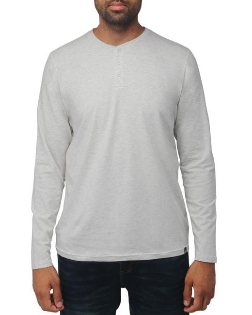 Xray Jeans Gray Long Sleeve Henley for men
