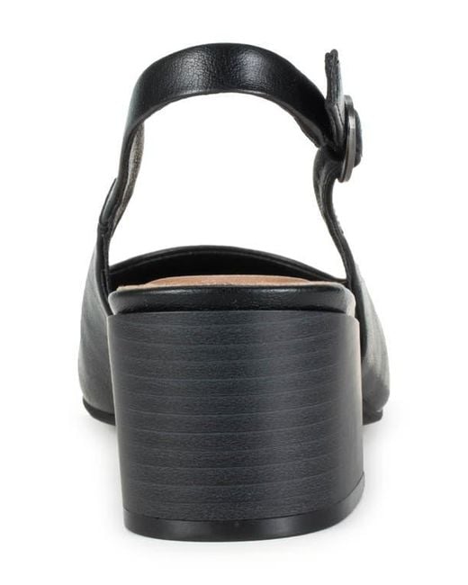BareTraps Black Ester Block Heel Slingback Pump