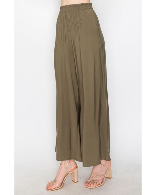 MELLODAY Natural Soft Wide Leg Pull-on Pants