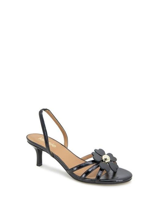 Kensie Metallic Raya Kitten Heel Slingback Sandal