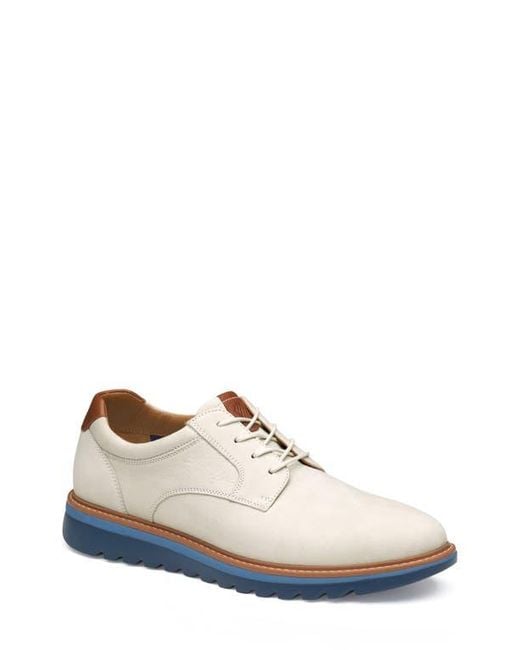 Johnston & Murphy White Braydon Plain Toe Derby for men