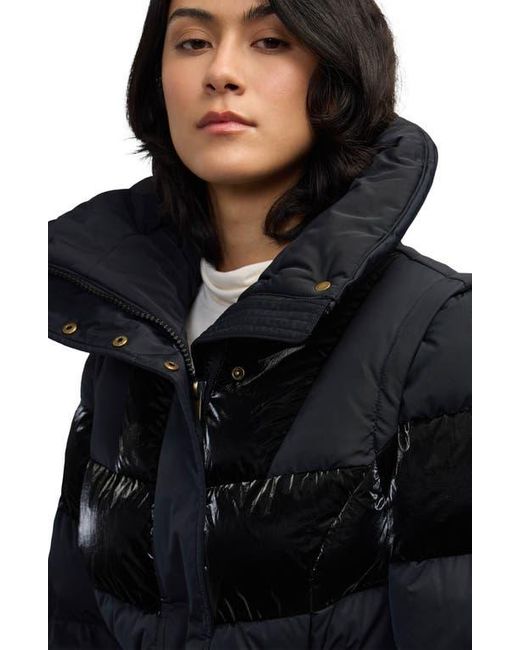 Scotch & Soda Black Kaatye Core Fit Water Repellent Maxi Puffer Coat