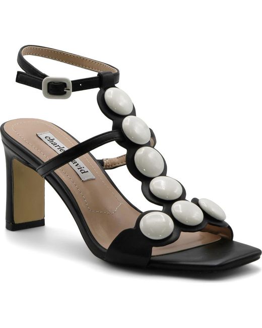 Charles David Black Davos Ankle Strap Sandal