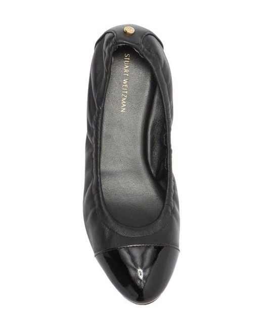 Stuart Weitzman Black Gabby Foldable Ballet Flat
